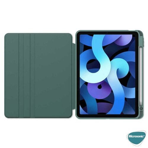 Microsonic Apple iPad Pro 11 2018 Kılıf (A1980-A2013-A1934-A1979) Regal Folio Koyu Yeşil