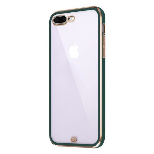 Microsonic Apple iPhone 8 Plus Kılıf Laser Plated Soft Koyu Yeşil