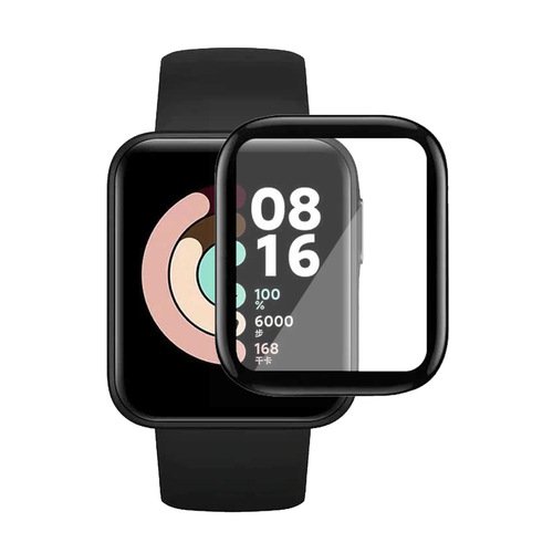 Microsonic Xiaomi Redmi Watch Tam Kaplayan Temperli Cam Full Ekran Koruyucu Siyah