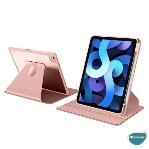 Microsonic Apple iPad Air 4. Nesil Kılıf (A2316-A2324-A2325-A2072) Regal Folio Pembe