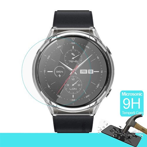 Microsonic Huawei Watch GT2 Pro Tempered Glass Cam Ekran Koruyucu