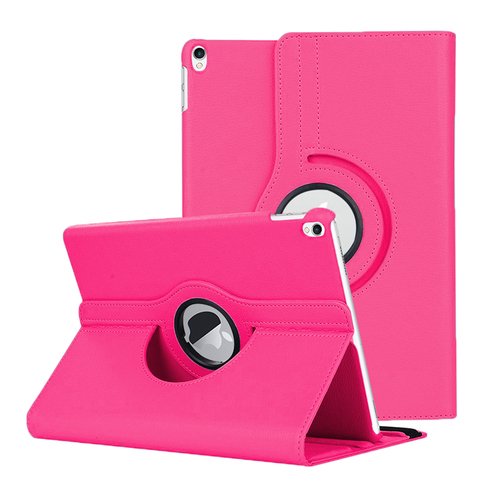 Microsonic iPad Pro 12.9 2017 Kılıf 360 Dönerli Stand Deri Pembe