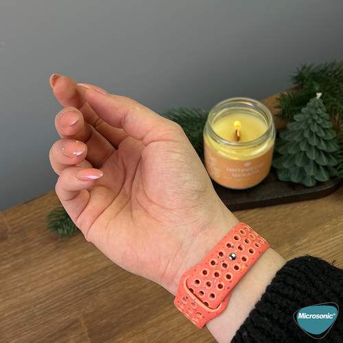 Microsonic Apple Watch SE 3 44mm Kordon Flame Circle Yavruağzı