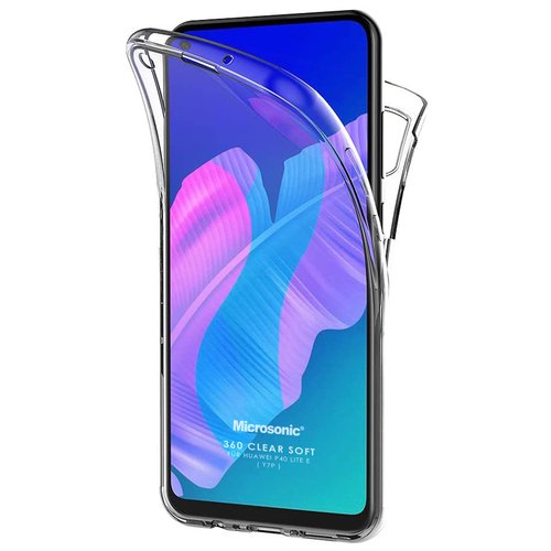 Microsonic Huawei P40 Lite E Kılıf 6 tarafı tam full koruma 360 Clear Soft Şeffaf