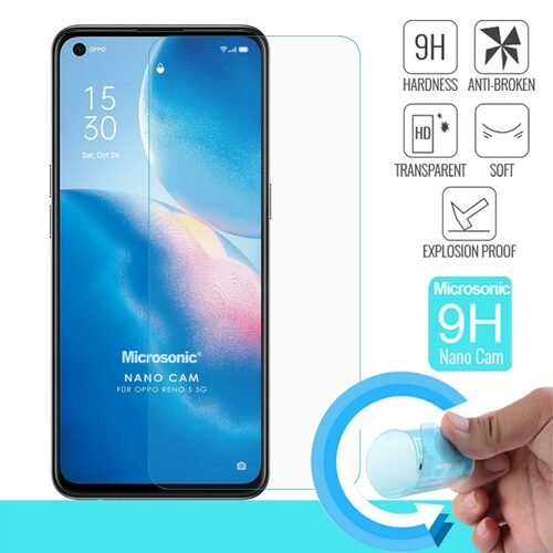 Microsonic Oppo Reno 5 5G Nano Glass Cam Ekran Koruyucu