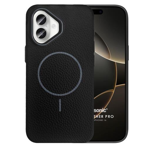 Microsonic Apple iPhone 16 Kılıf MagLeather Pro Siyah