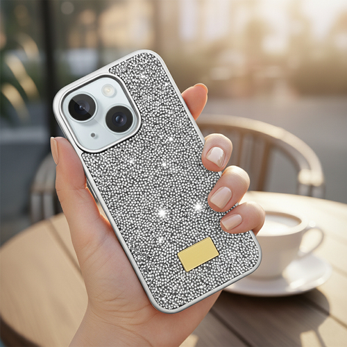 Microsonic Apple iPhone 14 Kılıf Cosmic Shine Gümüş