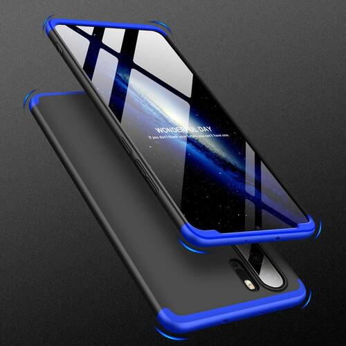 Microsonic Huawei P30 Pro Kılıf Double Dip 360 Protective Siyah Mavi