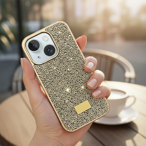 Microsonic Apple iPhone 14 Kılıf Cosmic Shine Gold