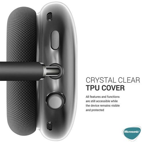 Microsonic Apple AirPods Max Kılıf Crystal Clear TPU Cover Mavi