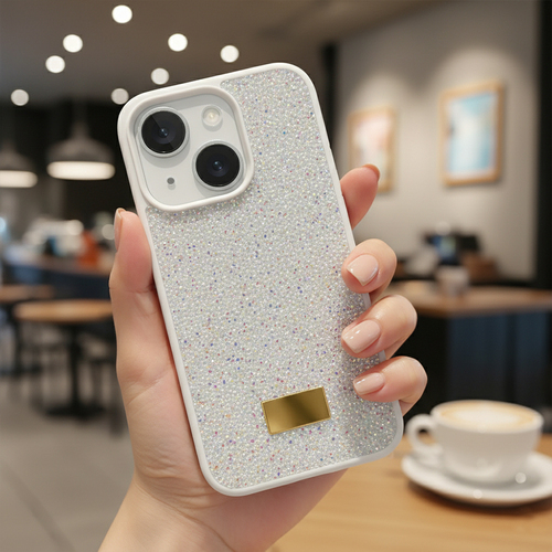 Microsonic Apple iPhone 14 Kılıf Cosmic Shine Beyaz