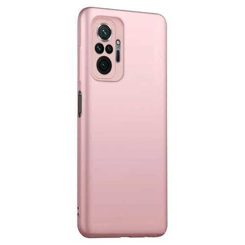 Microsonic Matte Silicone Xiaomi Redmi Note 10 Pro Kılıf Rose Gold