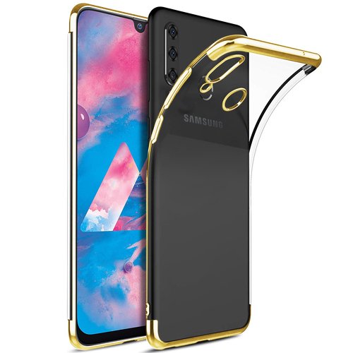 Microsonic Samsung Galaxy M30 Kılıf Skyfall Transparent Clear Gold