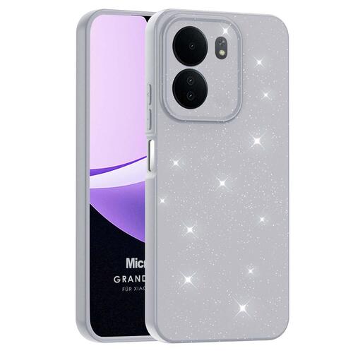 Microsonic Xiaomi Poco C65 Kılıf Grand Stardust Gümüş