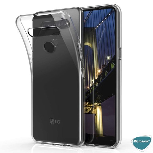 Microsonic LG K51S Kılıf Transparent Soft Beyaz