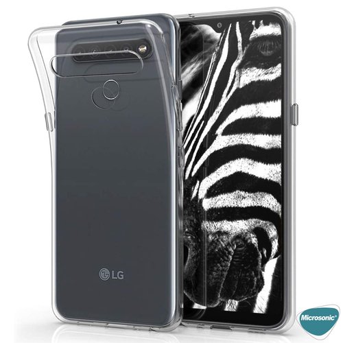 Microsonic LG K41S Kılıf Transparent Soft Beyaz