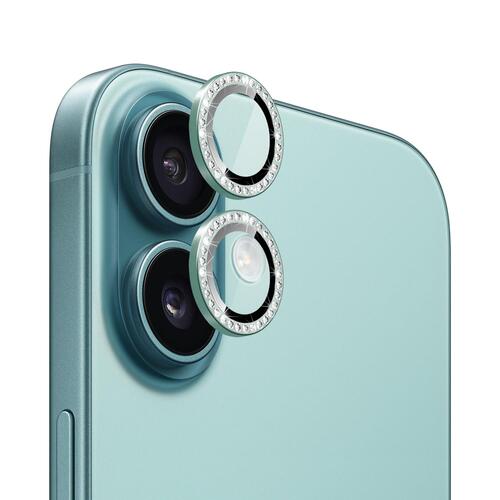 Microsonic Apple iPhone 17 Tekli Diamond Taşlı Kamera Koruma Camı Yeşil