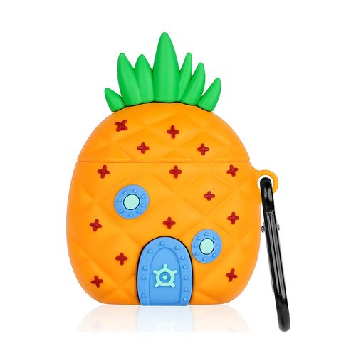 Microsonic AirPods 1. Nesil / 2. Nesil Kılıf Cartoon Figürlü Silikon SpongeBob House