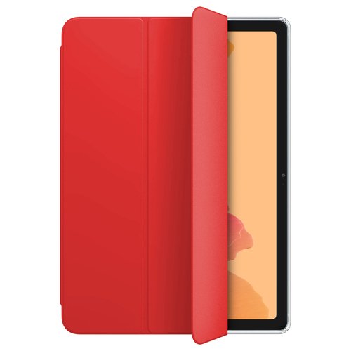 Microsonic Samsung Galaxy Tab A7 T500 Kılıf Slim Translucent Back Smart Cover Kırmızı