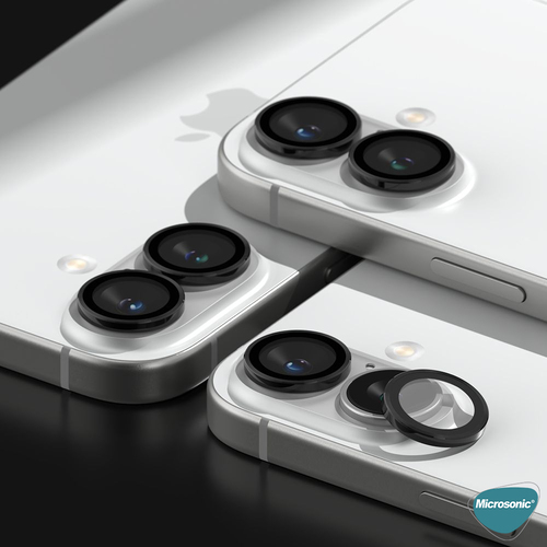 Microsonic Apple iPhone 17 Tekli Kamera Lens Koruma Camı Mavi