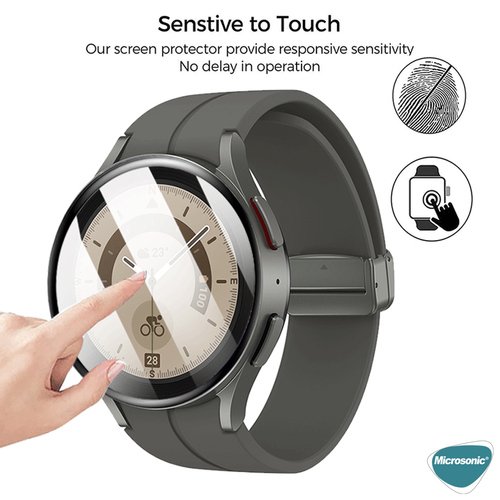 Microsonic Samsung Galaxy Watch 6 44mm Tam Kaplayan Nano Cam Ekran Koruyucu Siyah