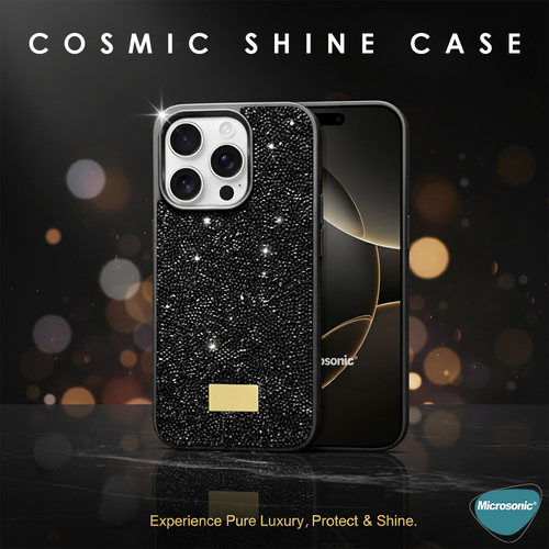Microsonic Apple iPhone 13 Kılıf Cosmic Shine Siyah
