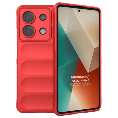 Microsonic Xiaomi Poco X6 5G Kılıf Oslo Prime Kırmızı