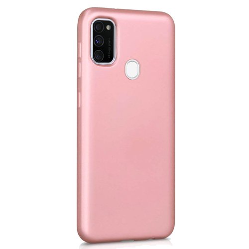 Microsonic Matte Silicone Samsung Galaxy M21 Kılıf Rose Gold