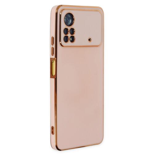 Microsonic Xiaomi Poco X4 Pro 5G Kılıf Olive Plated Pembe