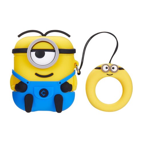 Microsonic AirPods 1. Nesil / 2. Nesil Kılıf Cartoon Figürlü Silikon Minion Stuart