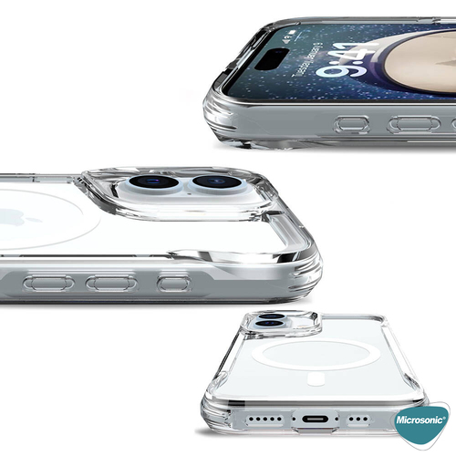Microsonic Apple iPhone 17 Kılıf MagSafe Trex Bumper Şeffaf