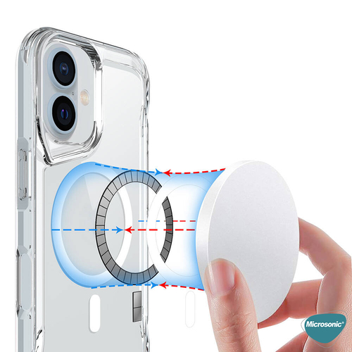 Microsonic Apple iPhone 17 Kılıf MagSafe Trex Bumper Şeffaf