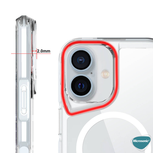 Microsonic Apple iPhone 17 Kılıf MagSafe Trex Bumper Şeffaf