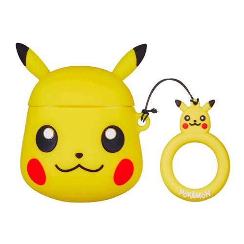 Microsonic AirPods 1. Nesil / 2. Nesil Kılıf Cartoon Figürlü Silikon Pikachu