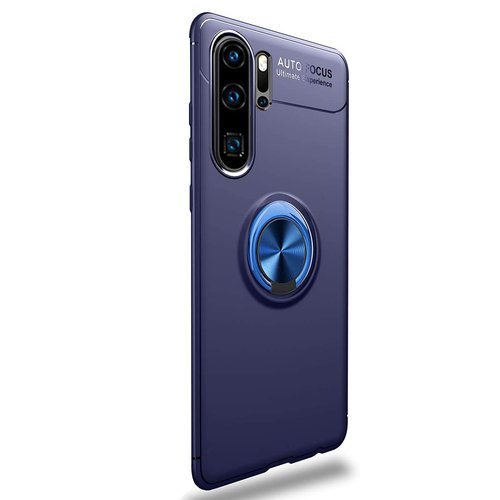 Microsonic Huawei P30 Pro Kılıf Kickstand Ring Holder Lacivert