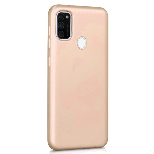 Microsonic Matte Silicone Samsung Galaxy M21 Kılıf Gold