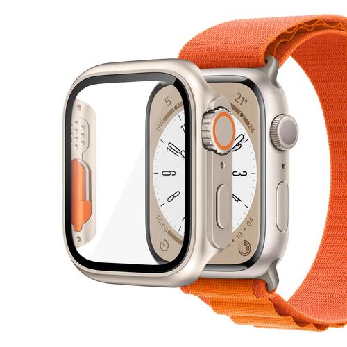 Microsonic Apple Watch SE 3 44mm Kılıf Apple Watch Ultra Dönüştürücü Ekran Koruyucu Kasa Yıldız Işığı