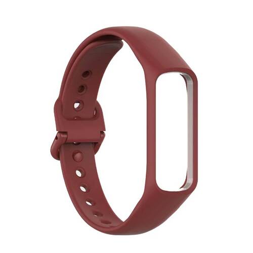 Microsonic Samsung Galaxy Fit 2 Silikon Kordon Bordo