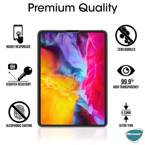 Microsonic Apple iPad 11.Nesil 2025 (A3354-A3355) Tempered Glass Cam Ekran Koruyucu