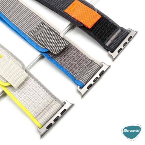 Microsonic Apple Watch SE 3 44mm Kordon Hike Spiral Bej