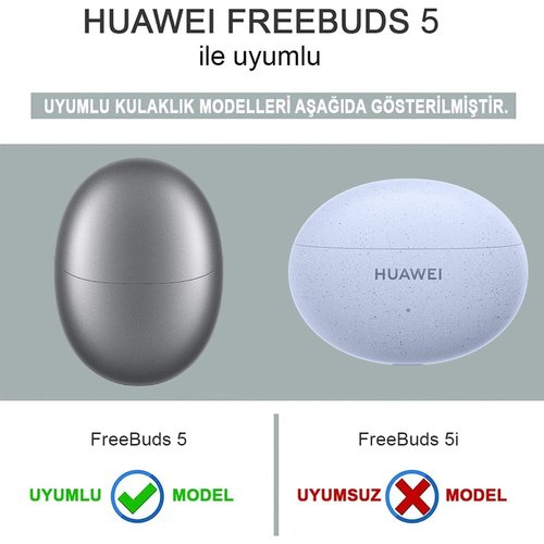 Microsonic Huawei FreeBuds 5 Mat Silikon Kılıf Koyu Yeşil