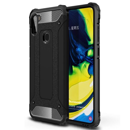 Microsonic Samsung Galaxy M11 Kılıf Rugged Armor Siyah