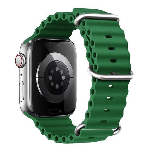 Microsonic Apple Watch SE 3 44mm Kordon Aqua Belt Yeşil