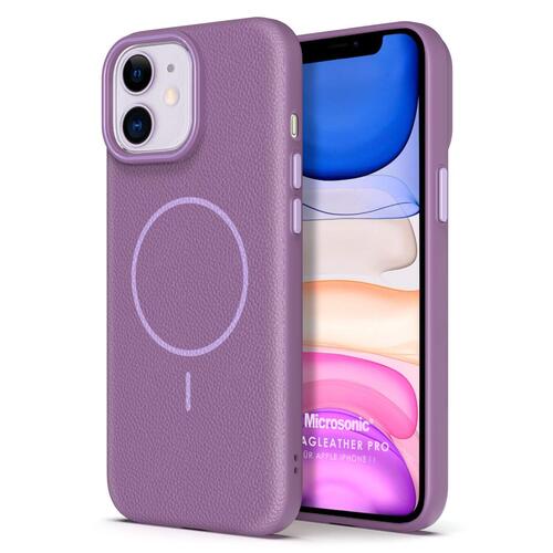 Microsonic Apple iPhone 11 Kılıf MagLeather Pro Lila