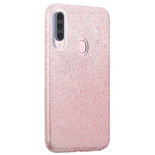 Microsonic Samsung Galaxy A20s Kılıf Sparkle Shiny Rose Gold