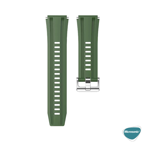 Microsonic Huawei Watch Ultimate 2 Kordon, Silicone Sport Band Yeşil