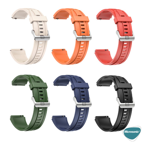 Microsonic Huawei Watch Ultimate 2 Kordon, Silicone Sport Band Yeşil