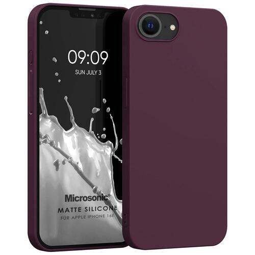 Microsonic Matte Silicone Apple iPhone 16e Kılıf Mor