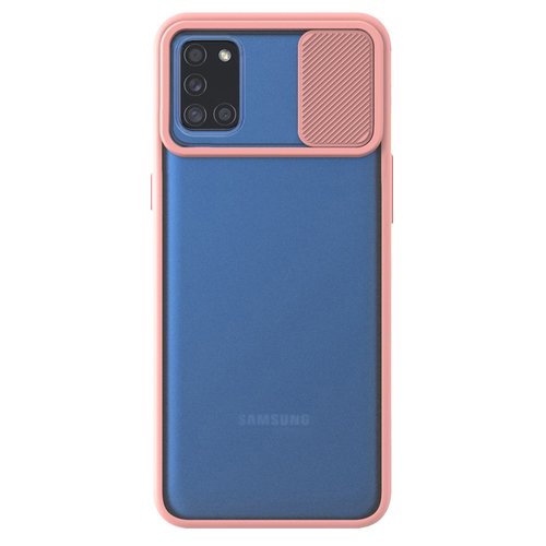 Microsonic Samsung Galaxy A31 Kılıf Slide Camera Lens Protection Pembe