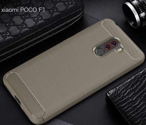 Microsonic Xiaomi Pocophone F1 Kılıf Room Silikon Gri